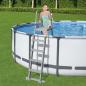 Preview: ARDEBO.de - Bestway Flowclear 4-stufige Sicherheits-Poolleiter 132 cm