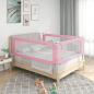 Preview: ARDEBO.de - Kleinkind-Bettschutzgitter Rosa 140x25 cm Stoff