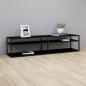 Preview: ARDEBO.de - TV-Schrank Schwarz 180x40x40,5 cm Hartglas