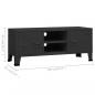 Preview: TV-Schrank Industrie-Stil Schwarz 105x35x42 cm Metall