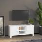 Preview: ARDEBO.de - TV-Schrank Industrie-Stil Weiß 105x35x42 cm Metall