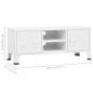 Preview: TV-Schrank Industrie-Stil Weiß 105x35x42 cm Metall