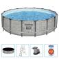 Preview: Bestway Power Steel Swimming Pool Rund 488x122 cm 