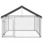 Preview: Outdoor-Hundezwinger mit Dach 200x200x150 cm