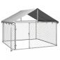 Preview: Outdoor-Hundezwinger mit Dach 200x200x150 cm