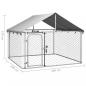 Preview: Outdoor-Hundezwinger mit Dach 200x200x150 cm