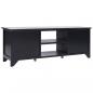 Preview: TV-Schrank Schwarz 108x30x40 cm Massivholz Paulownia