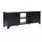 Preview: TV-Schrank Schwarz 108x30x40 cm Massivholz Paulownia