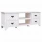 Preview: ARDEBO.de - TV-Schrank Antik-Weiß 108x30x40 cm Massivholz Paulownia