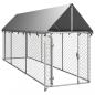 Preview: Outdoor-Hundezwinger mit Dach 400x100x150 cm