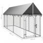 Preview: Outdoor-Hundezwinger mit Dach 400x100x150 cm