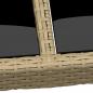 Preview: Gartentisch 150x90x75 cm Hartglas und Poly Rattan Beige