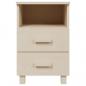 Preview: Nachttische HAMAR 2 Stk. Honigbraun 40x35x62 cm Massivholz