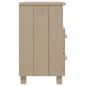 Preview: Nachttische HAMAR 2 Stk. Honigbraun 40x35x62 cm Massivholz