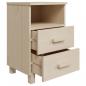 Preview: Nachttische HAMAR 2 Stk. Honigbraun 40x35x62 cm Massivholz