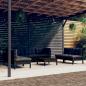 Preview: ARDEBO.de - 8-tlg. Garten-Lounge-Set mit Kissen Massivholz Kiefer