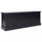 Preview: ARDEBO.de - TV-Schrank Schwarz 108x30x40 cm Massivholz Paulownia