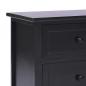 Preview: TV-Schrank Schwarz 108x30x40 cm Massivholz Paulownia