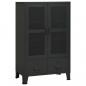 Preview: Lagerschrank Industrial Schwarz 70x40x115 cm Metall