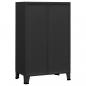 Preview: Lagerschrank Industrial Schwarz 70x40x115 cm Metall