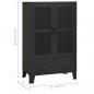 Preview: Lagerschrank Industrial Schwarz 70x40x115 cm Metall