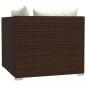 Preview: 2-Sitzer-Sofa mit Kissen Braun Poly Rattan