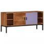 Preview: TV-Schrank Honigbraun und Grau 110x30x50 cm Massivholz Akazie