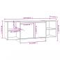 Preview: TV-Schrank Betongrau 130x35x50 cm Holzwerkstoff