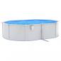 Preview: ARDEBO.de - Pool mit Stahlwand Oval 490x360x120 cm Weiß