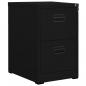 Preview: ARDEBO.de - Aktenschrank Schwarz 46x62x72,5 cm Stahl