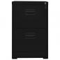 Preview: Aktenschrank Schwarz 46x62x72,5 cm Stahl