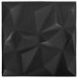 Preview: 3D-Wandpaneele 24 Stk. 50x50 cm Diamant Schwarz 6 m²