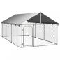 Preview: ARDEBO.de - Outdoor-Hundezwinger mit Dach 400x200x150 cm