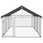 Preview: Outdoor-Hundezwinger mit Dach 400x200x150 cm