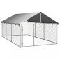 Preview: Outdoor-Hundezwinger mit Dach 400x200x150 cm