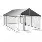 Preview: Outdoor-Hundezwinger mit Dach 400x200x150 cm