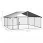 Preview: Outdoor-Hundezwinger mit Dach 300x300x150 cm