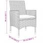 Preview: 3-tlg. Garten-Essgruppe Poly Rattan Braun