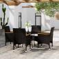 Preview: ARDEBO.de - 5-tlg. Garten-Essgruppe Poly Rattan Schwarz