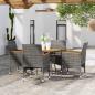 Preview: ARDEBO.de - 5-tlg. Garten-Essgruppe Poly Rattan Grau