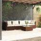 Preview: ARDEBO.de - 5-tlg. Garten-Lounge-Set mit Kissen Poly Rattan Braun