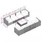 Preview: 9-tlg. Garten-Lounge-Set mit Kissen Poly Rattan Braun