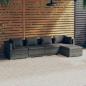 Preview: ARDEBO.de - 5-tlg. Garten-Lounge-Set mit Kissen Poly Rattan Grau