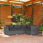 Preview: ARDEBO.de - 4-tlg. Garten-Lounge-Set mit Kissen Poly Rattan Grau