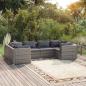 Preview: ARDEBO.de - 6-tlg. Garten-Lounge-Set mit Kissen Poly Rattan Grau