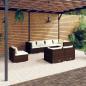 Preview: ARDEBO.de - 8-tlg. Garten-Lounge-Set mit Kissen Poly Rattan Braun