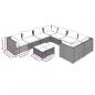 Preview: 9-tlg. Garten-Lounge-Set mit Kissen Poly Rattan Braun