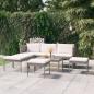 Preview: ARDEBO.de - 6-tlg. Garten-Lounge-Set mit Kissen Poly Rattan Grau