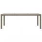 Preview: Gartentisch Grau 190x90x75 cm Hartglas und Poly Rattan