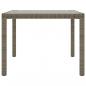 Preview: Gartentisch Grau 190x90x75 cm Hartglas und Poly Rattan